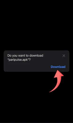 android confirm the download