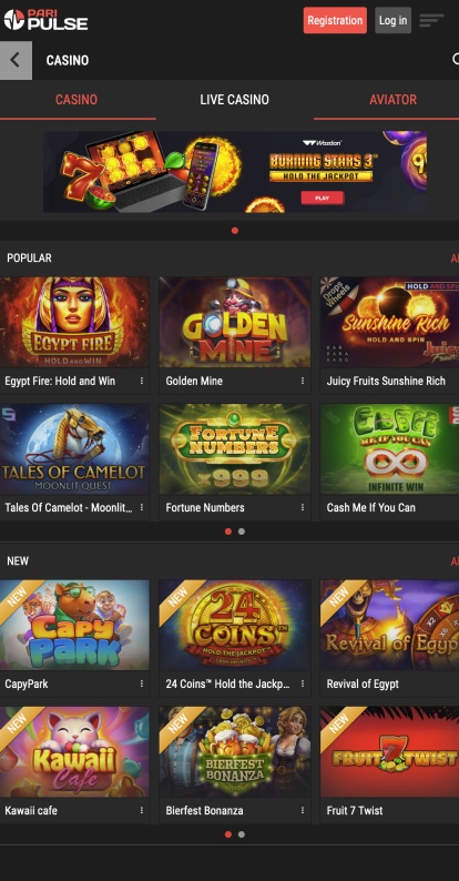 paripulse casino page